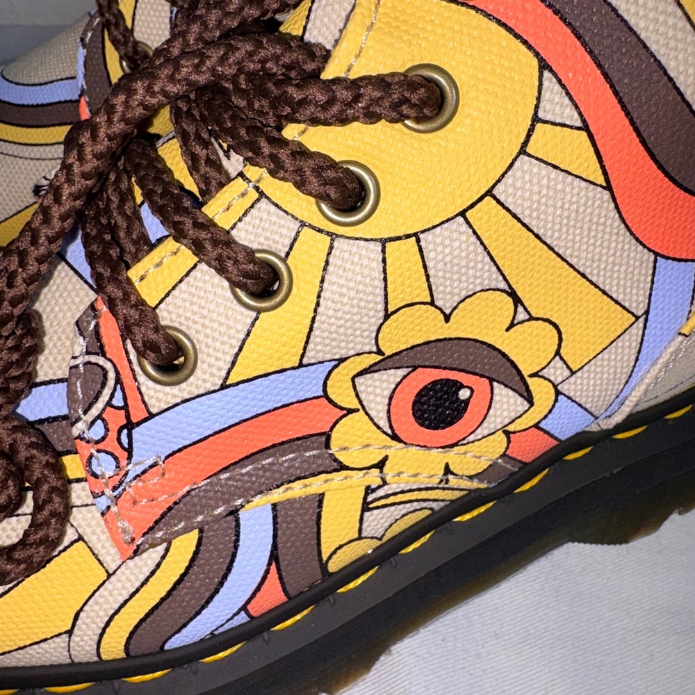 Dr. Martens Sinclair Platform Boots 7 Multicolor Psychedelic Canvas New grunge - Picture 3 of 8